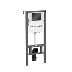 Ceramicanova Система инсталляции для унитазов Balance CN121002MB с кнопкой смыва Square черный матовый – фотография-2