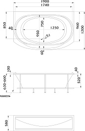 Marka One Акриловая ванна Sirakusa New 190x120 – фотография-5