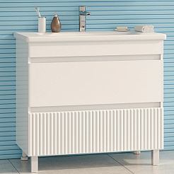 Misty Мебель для ванной Мира 90 белая матовая – фотография-3