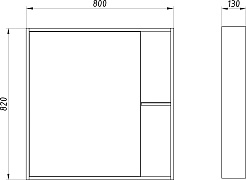 ASB-Mebel Зеркало Адель 80 белое/дуб сонома – фотография-5