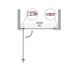 BelBagno Душевая дверь в нишу 60/195 ETNA-B-1-60-C-Cr – фотография-6