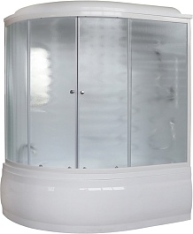 Royal Bath Душевая кабина ALP RB 150ALP-C-R 150x100 R с г/м стекло матовое профиль белый – фотография-1