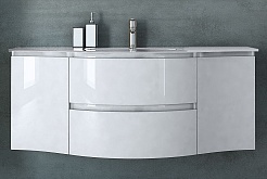 Cezares Тумба с раковиной Vague 140 bianco lucido – фотография-1