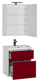 Aquanet Мебель для ванной "Латина 60" бордо 2 ящика (181079) – фотография-6