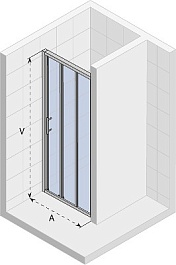 Riho Душевая дверь в нишу HAMAR R114 1000 – фотография-2