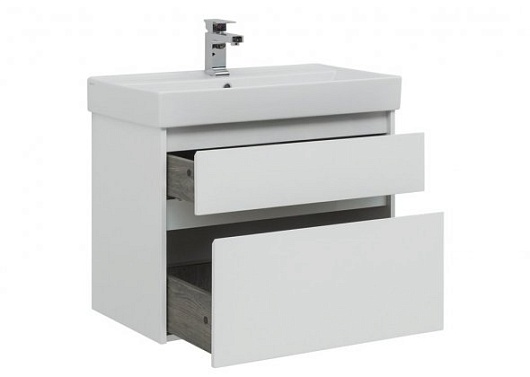 Aquanet Тумба с раковиной Nova Lite 75 2 ящика, белая – картинка-5