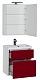 Aquanet Мебель для ванной "Латина 60" бордо 2 ящика (181079) – фотография-12