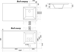 Onika Тумба с раковиной Милтон 110 L под стиральную машину белая – фотография-10