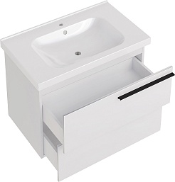 ASB-Mebel Тумба с раковиной Тида 80 подвесная белая – фотография-4