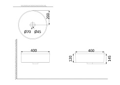 Creo Ceramique Раковина PU3100 (HDA051) 40 см – фотография-2