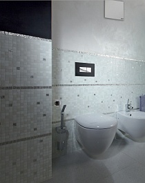 OLI Кнопка смыва Karisma черная-хром – фотография-2