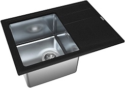 Florentina Мойка кухонная Комби 650 антрацит – фотография-2