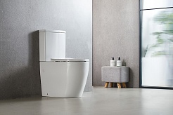 Azario Унитаз-компакт Lumo AZ-1253ST безободковый с бачком с сиденьем микролифт белый – фотография-2