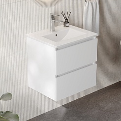 Teymi Тумба под раковину Laina 50 подвесная белая матовая – фотография-6