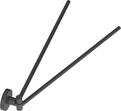 Cezares Полотенцедержатель двойной поворотный Relax RELAX-THD-S-NOP черный матовый – фотография-2