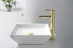 Aquatek Смеситель для раковины Классик AQ1504PG полированное золото – фотография-3