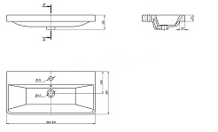 Equil Тумба с раковиной Elegante 80 1 ящик подвесная амарок/белая – фотография-12