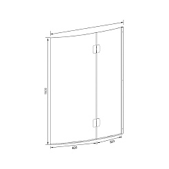 Aquanet Шторка на ванну AQ3-L матовое стекло – фотография-3