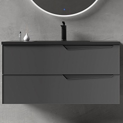 Parly Тумба с раковиной Rhea 60 подвесная серая матовая – фотография-3