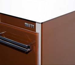 Misty Тумба с раковиной Джулия QVATRO 105 конус, 3 ящика, коричневая – фотография-6