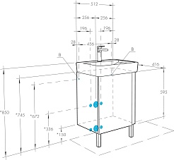 Акватон Мебель для ванной Кантри 55 белая/дуб верона – фотография-15