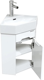 Onika Тумба под раковину Айленд 35 подвесная угловая белая – фотография-3