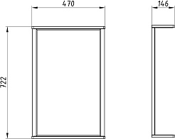 ASB-Mebel Зеркало Альпина 50 белое/дуб золотой – фотография-5