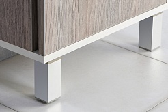 Акватон Тумба с раковиной Эмма 45 белая/дуб наварра – фотография-5