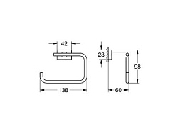 Grohe Держатель туалетной бумаги Essentials Cube 40507000 – фотография-2