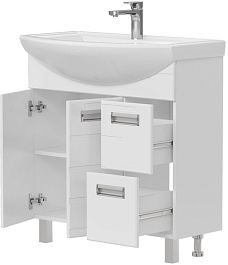 Volna Тумба под раковину Joli 80.2D.2Y белая – фотография-2