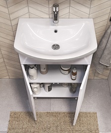 Vigo Тумба с раковиной Selena 600-2-0 белая – фотография-5