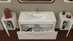 Какса-а Тумба с раковиной Редиссон 80 белая – фотография-2