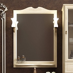 Opadiris Зеркало для ванной Тибет 70 белое – фотография-1