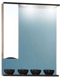 Бриклаер Зеркальный шкаф Токио 70 L венге – фотография-1