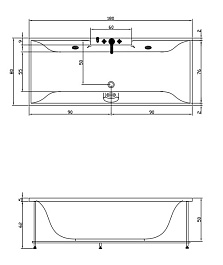 Aquatika Акриловая ванна H2O Минима Sensa – фотография-2