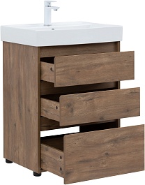 Aquanet Тумба под раковину Nova Lite 60 дуб рустикальный – фотография-6