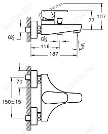 Vitra Смеситель D-Line A40753EXP – фотография-2