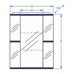 Stella Polare Мебель для ванной Колор-1 55 синяя – фотография-3