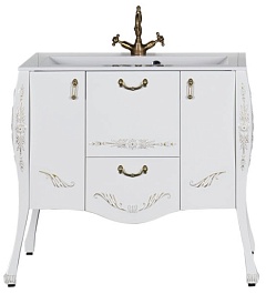 Aquanet Комплект Мебели "Виктория 90" белый/золото – фотография-2