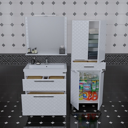 СанТа Тумба с раковиной Калипсо 80 NEW – фотография-8