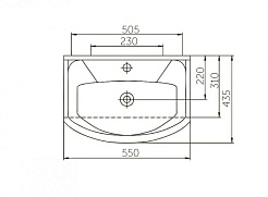 Mixline Тумба с раковиной Боско 55 венге/белая – фотография-5