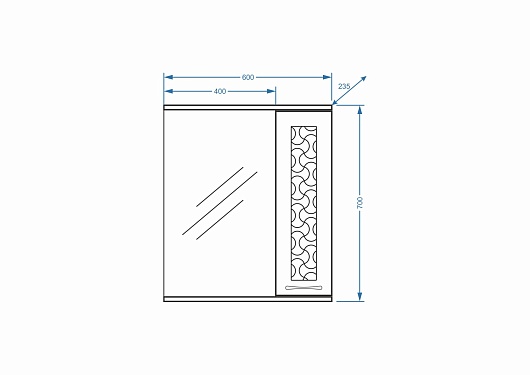 Stella Polare Зеркало-шкаф Ванда 60/С – фотография-4