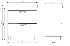 ASB-Mebel Мебель для ванной Миранда 80 – фотография-2