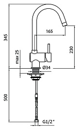 Webert Смеситель для кухни Indo Plus IP920302015 хром – фотография-2