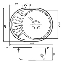 Iddis Мойка из нержавеющей стали Suno SUN60SRi77K шелк, с выпуском – фотография-2