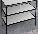 Cezares Каркас под раковину двухъярусный Cadro 100 Nero напольный