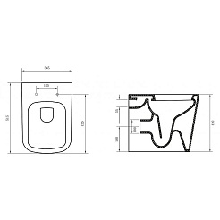BelBagno Унитаз приставной Albano BB120CBR/BB120SC безободковый – фотография-9