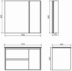 Comforty Тумба с раковиной Бремен 90 дуб белый – фотография-8