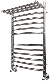 Point Полотенцесушитель водяной П11 400x800 PN05148SP с полкой хром – фотография-1