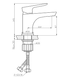 Tokito Смеситель для раковины TOYAMA хром TOK-TOY-1011 – фотография-3
